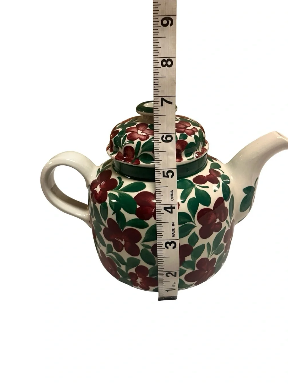 Rare Arabia Finland Purpuri Jenkka Ulla Procope Teapot Lid 1960's Floral Signed